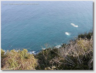 都井岬灯台から下を見た画像