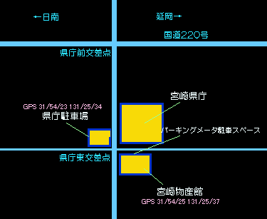 宮崎物産館の地図