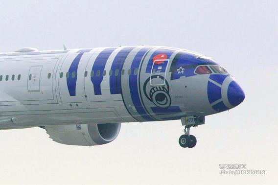 STAR WARS(スターウォーズ) 特別塗装機 R2-D2 ANA JET 宮崎空港 3