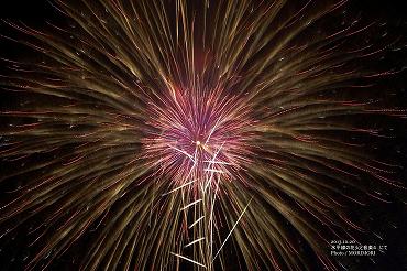 水平線の花火と音楽4 花火の写真 08 水平線の花火と音楽4 花火の写真 08