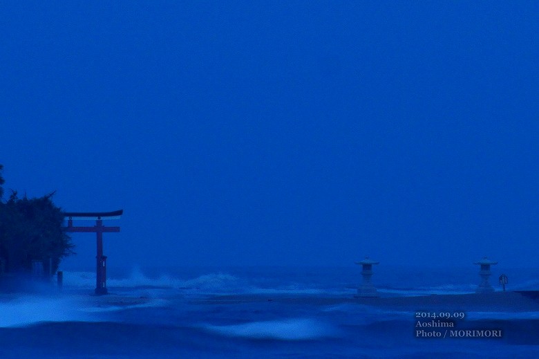 満月 スーパームーン 青島海岸にて　04