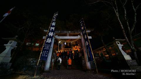 神門神社　お付きの儀　神楽奉納