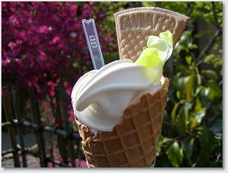 フローランテ宮崎　春のフローラル祭　スイートストリートにて　トロピカルフルーツソフトクリーム