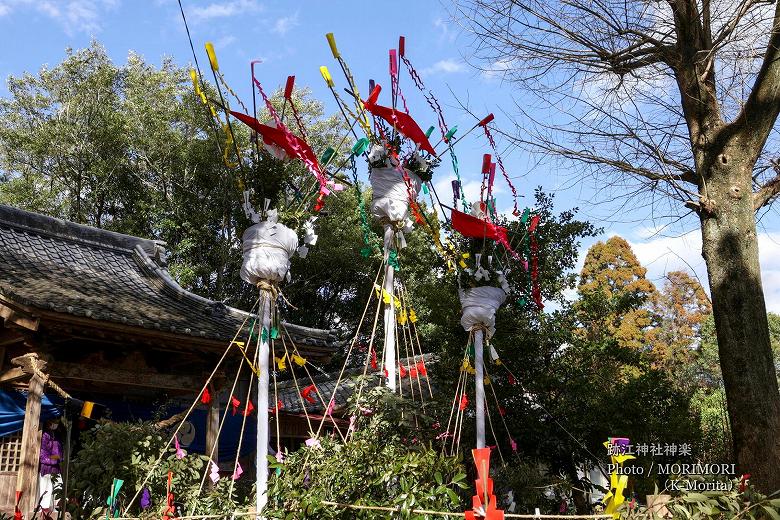 跡江神社神楽　注連柱