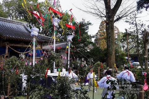 四人神示舞(跡江春神楽)にて