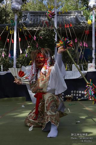 鬼神舞(跡江春神楽)にて