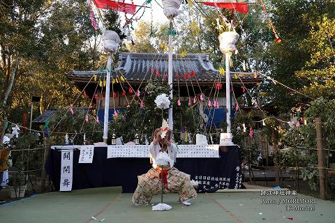 闢開(びゃっかい)(跡江春神楽)にて