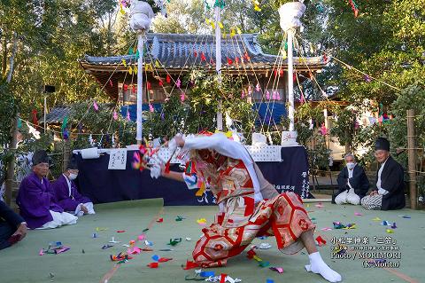 小松里神楽「三笠」(跡江神社で特別奉納)