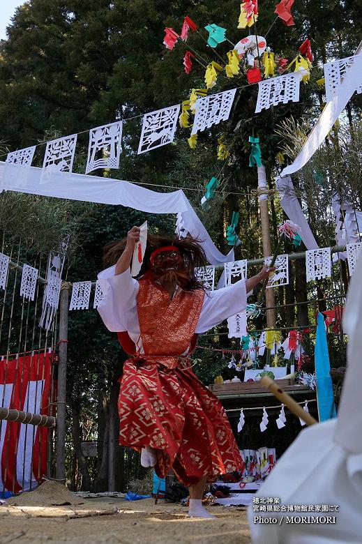 穂北神楽　花鬼神（宮崎県総合博物館にて）