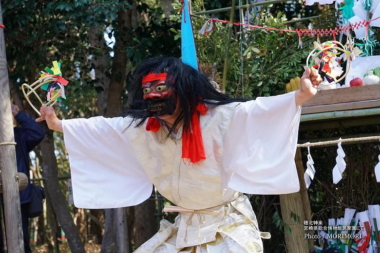 穂北神楽　笠取鬼神（宮崎県総合博物館にて）