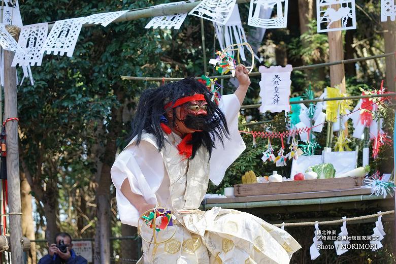 穂北神楽　笠取鬼神（宮崎県総合博物館にて）