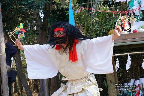 穂北神楽　笠取鬼神（宮崎県総合博物館にて）