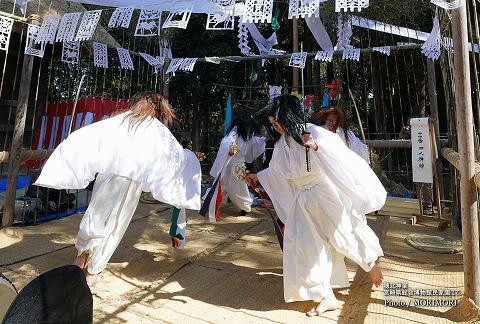 穂北神楽　四人神師（宮崎県総合博物館にて）