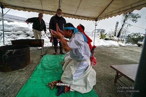 古戸野神社神楽　火の前