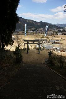 岩井川神社　石段　より見下ろす