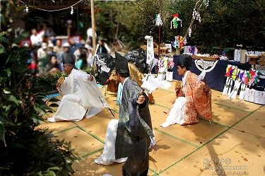 船引神楽　四人舞　船引神社にて　