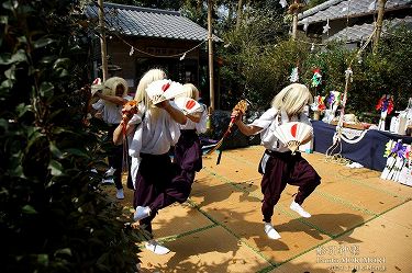 船引神楽　繰り降ろし　船引神社にて　