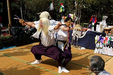 船引神楽　三人脇入れ　船引神社にて　