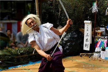 船引神楽　三本剣　船引神社にて　