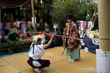 船引神楽　薙刀舞　船引神社にて　