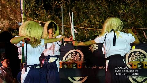 【三人脇入れ】令和７年 船引神社歳旦祭神楽にて