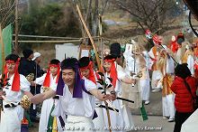 上田原神楽　道行（御神幸）　舞い入れ　神楽宿