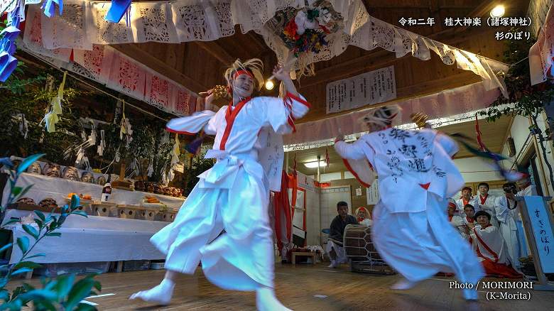 桂大神楽 杉のぼり