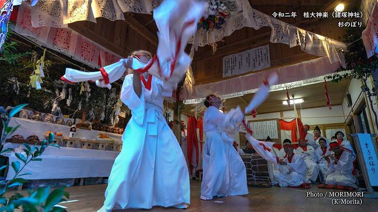 桂大神楽 杉のぼり