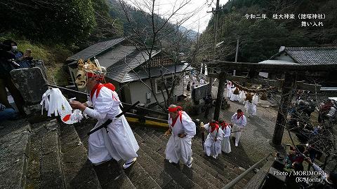 桂大神楽　舞い入れ