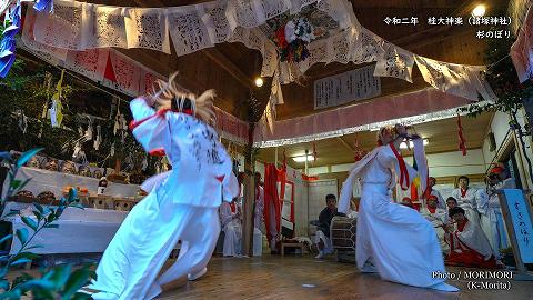 桂大神楽 杉のぼり