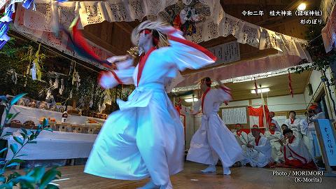 桂大神楽 杉のぼり