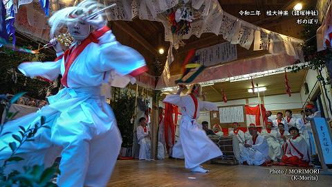 桂大神楽 杉のぼり