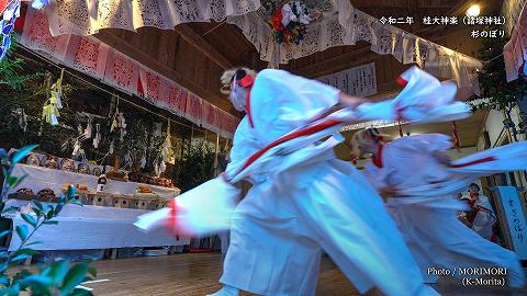 桂大神楽 杉のぼり