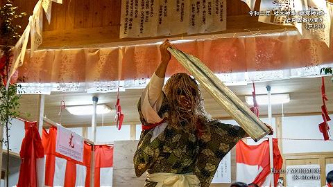 桂大神楽 戸とり