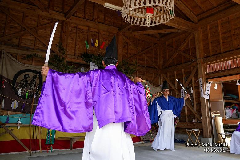 乱杭野 霧島神社例祭　神楽奉納　宝舞