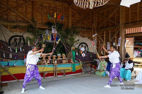 乱杭野 霧島神社例祭　神楽　地割