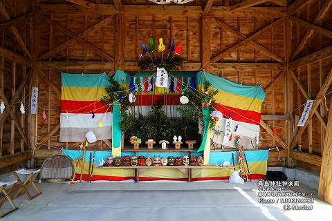 神楽殿内部　乱杭野 霧島神社例祭 御神樂祭