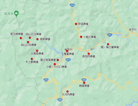 椎葉神楽 夜神楽開催地