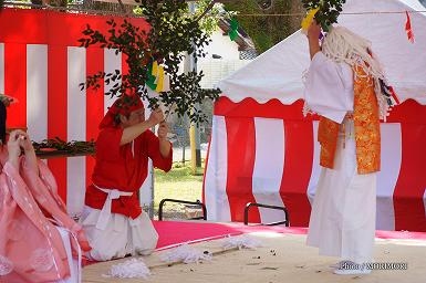 太玉(ふとだま)舞　(田元神社　祈年祭（春まつり）にて)