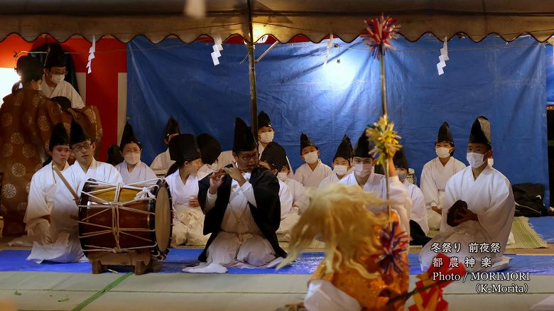 都農神楽 都農神社冬例大祭(令和４年冬祭り前夜祭にて)