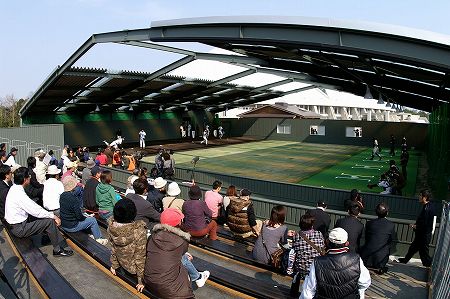宮崎県総合運動公園内、投球練習場 読売ジャイアンツキャンプ 宮崎県総合運動公園内、投球練習場 読売ジャイアンツキャンプ