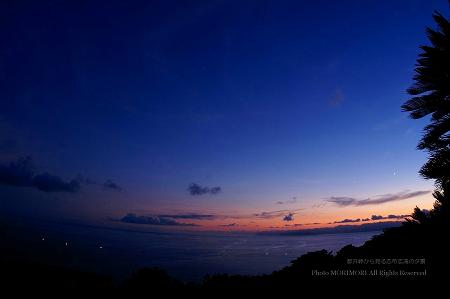 都井岬から見た志布志湾の夕景 都井岬から見た志布志湾の夕景