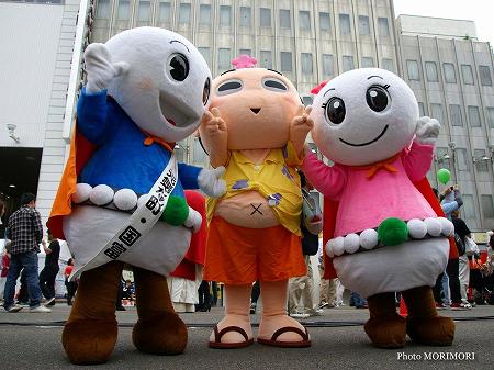 にちなんぢゃ様(日南市) しらたマン しらたまちゃん(国富町) にちなんぢゃ様(日南市) しらたマン しらたまちゃん(国富町)