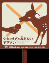 シカにえさを与えないでください。