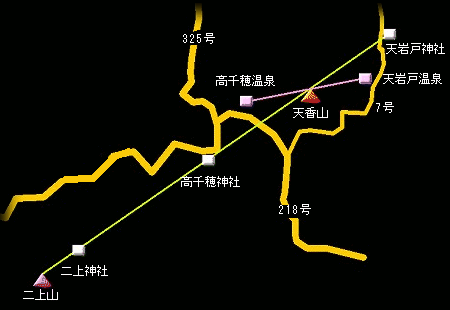 天香具山線上の地図 天香具山線上の地図