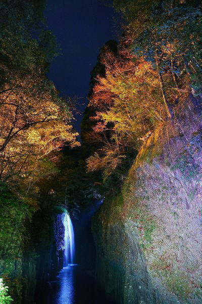 高千穂峡 ライトアップ 高千穂峡 ライトアップ