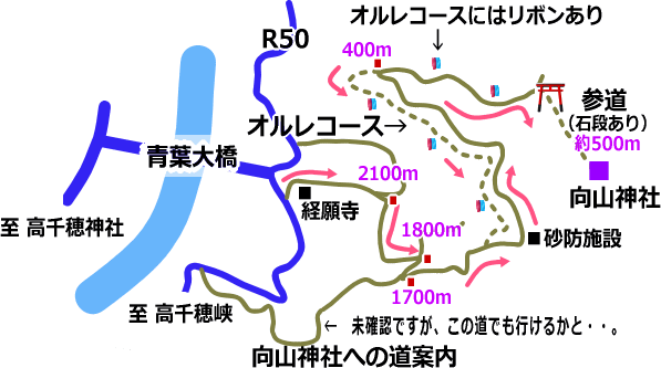 ■ 向山神社（高千穂町）地図