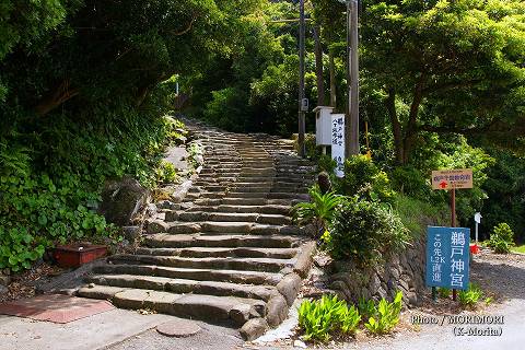 八丁坂（鵜戸の港近くの起点）